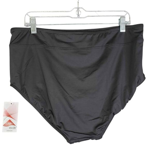 Lands End Swimsuit Bottoms Lycra Xtra Lite Black Women’s Plus Size 16 - Picture 3 of 8